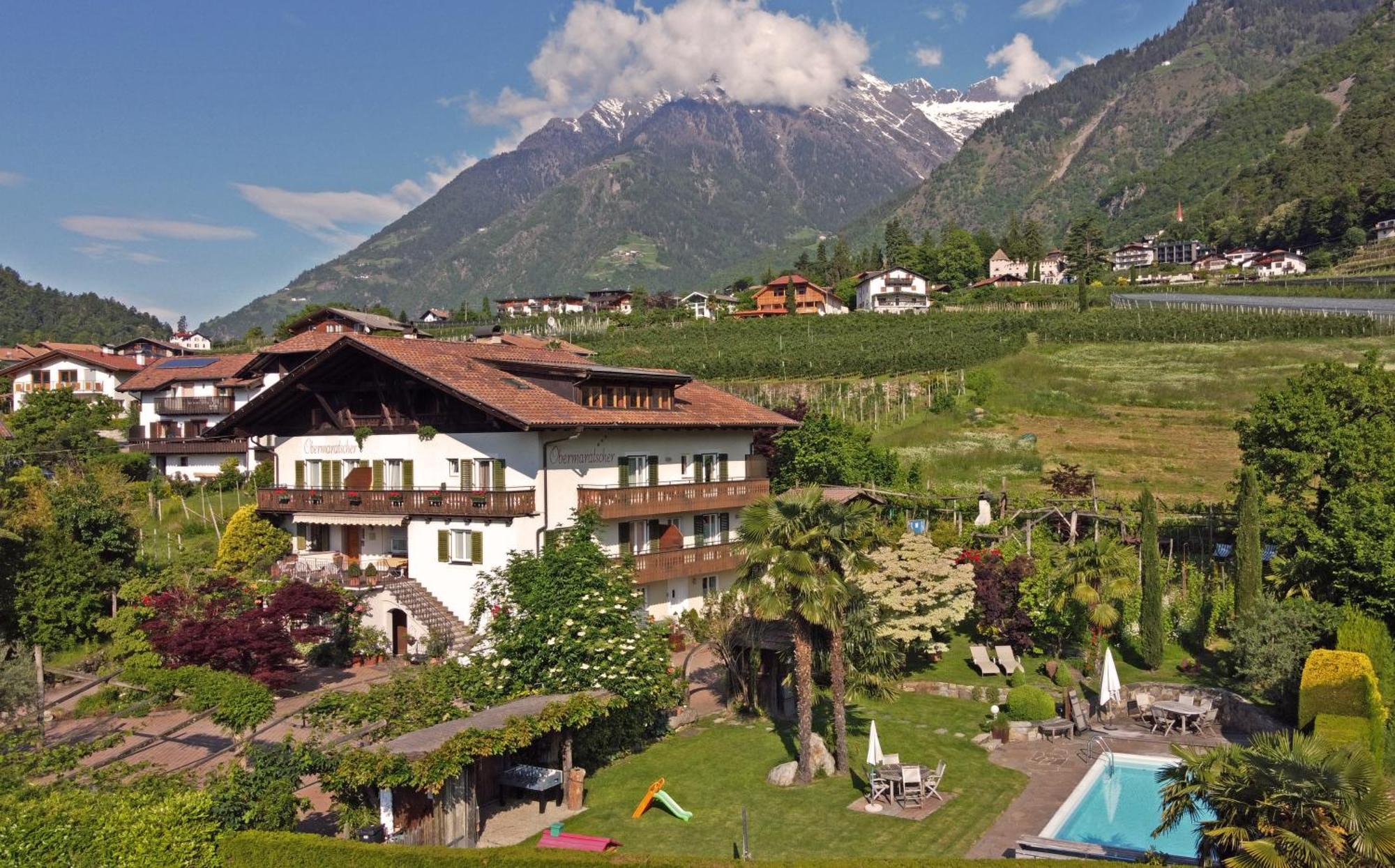 Obermaratscher Apartments Residence Lagundo Bagian luar foto